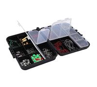 Toeponeer 212 Uds. Conjuntos de pequeños Accesorios de Pesca Juego de Aparejos de Pesca con señuelo Multifuncional con Caja de Almacenamiento de Gancho de manivela giratoria