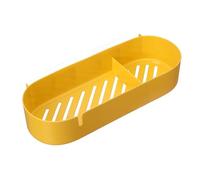 Toeponeer para Estante de baño Ovalado con Agujeros, diseño de Drenaje, Compartimentos divididos, instalación Adhesiva, Organizador para Ahorrar Espacio, Material PP Premium