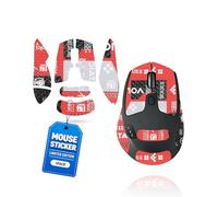 toergy 1 juego de cinta antideslizante para Logitech M720 Triathlon Multi, resistente al sudor, fácil de usar, diseño autoadhesivo, kit profesional de actualización de ratones, patrón impreso en rojo