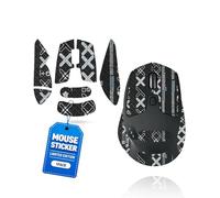 toergy 1 juego de cinta antideslizante para Logitech M720 Triathlon Multi, resistente al sudor, fácil de usar, diseño autoadhesivo, kit profesional de actualización de ratones, patrón impreso en negro