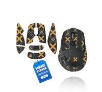 toergy 1 juego de cinta antideslizante para Logitech M720 Triathlon Multi, resistente al sudor, fácil de usar, diseño autoadhesivo, kit profesional de actualización de ratones, impresión negra y