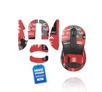 toergy 1 juego de cinta antideslizante para Logitech Signature M650 L, resistente al sudor, fácil de usar, diseño autoadhesivo, kit profesional de actualización de ratones, patrón impreso en rojo