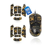 toergy 2 juegos de cinta antideslizante para Logitech G403 Hero, resistente al sudor, fácil de usar, diseño autoadhesivo, kit de actualización profesional de ratones, impresión negra y dorada
