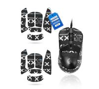 toergy 2 juegos de cinta antideslizante para Logitech G403 Hero, resistente al sudor, fácil de usar, diseño autoadhesivo, kit de actualización profesional de ratones, patrón impreso en negro