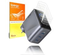 toergy 4 protectores de pantalla TPU para Anker Prime 160 W USB C cargador 3D curvado protección completa con pantalla digital