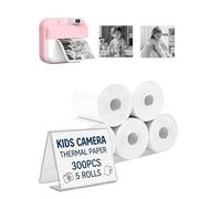 toergy 5 rollos de papel térmico autoadhesivo para niños | Impresión HD y libre de BPA | Compatible con Teoryieer | Pegatinas fotográficas para manualidades y álbumes de recortes