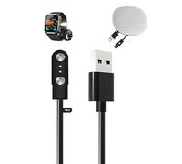 toergy Cable de carga para reloj inteligente IOWODO W70Pro, cable de carga USB, fijación magnética, carga rápida, ligera, duradera, bolsa de almacenamiento portátil de silicona de viaje