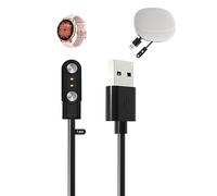 toergy Cable de carga para reloj inteligente TUYOMA LW36, cable de carga USB, accesorio magnético, carga rápida, ligero, duradero, bolsa de almacenamiento portátil de silicona de viaje