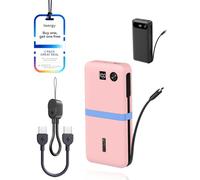 toergy Funda de silicona + cable de carga USB-C a Lightning para banco de energía Anker 20000 mAh 87 W, funda protectora a prueba de golpes y polvo, color rosa