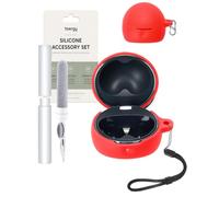 toergy Funda de silicona impermeable a prueba de golpes para Huawei FreeClip 2 S, cubierta suave y delgada con cordón, llavero y kit de limpieza, verde match