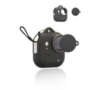 toergy Funda de silicona para cámara deportiva Insta360 Go Ultra, duradera y respetuosa con el medio ambiente, con agujeros precisos y compatibilidad de carga, color negro