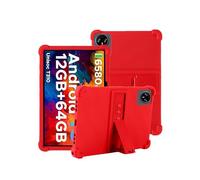 toergy Funda de silicona para tablet DOOGEE Tab A9/A9Pro, apertura precisa, compatible con carga, antigolpes y antiarañazos, ajuste multiángulo, sensación cómoda de la mano, rojo