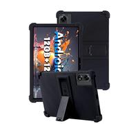 toergy Funda de silicona para tablet Doogee Tab G6+, apertura precisa, compatible con carga, antigolpes y antiarañazos, ajuste multiángulo, cómoda sensación de mano, color negro