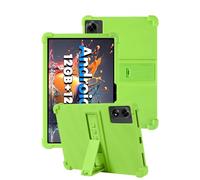toergy Funda de silicona para tablet Doogee Tab G6+, apertura precisa, compatible con carga, antigolpes y antiarañazos, ajuste multiángulo, sensación cómoda de la mano, verde