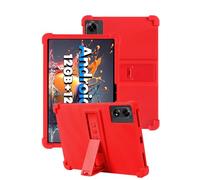 toergy Funda de silicona para tablet Doogee Tab G6+, apertura precisa, compatible con carga, antigolpes y antiarañazos, ajuste multiángulo, sensación cómoda de la mano, rojo