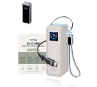 toergy Funda de silicona para UGREEN Nexode 200 W 25000 mAh (PB728), resistente a los golpes y a los arañazos, diseño antideslizante, ligera y portátil, color gris