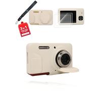 toergy Funda para cámara digital Kodak Pixpro FZ55 3 en 1 con 2 protectores de pantalla y correa de transporte, resistente a los golpes, ligera y portátil, color blanco