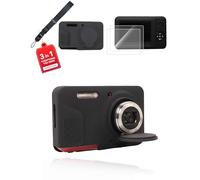 toergy - Funda para cámara digital KODAK Pixpro FZ55 | Juego de protectores de pantalla 3 en 1 con 2 protectores de pantalla de vidrio templado y cordón para el cuello | A prueba de golpes, ligera y