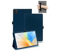 toergy Funda para tablet ZTE Blade X1001 con correa de mano, función atril y anticaída, diseño delgado y sencillo, color azul