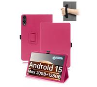 toergy Funda para TECLAST T65 de 13,4 pulgadas 2025, con correa de mano, función atril y anticaída, diseño delgado y sencillo, color morado