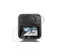 toergy Juego de 3 protectores de pantalla para GoPro Max 2 / Max 1, resistente a arañazos y sin burbujas, resistente a los golpes (protector de pantalla y lente)