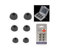 toergy Tapones de repuesto de silicona para Sony WF-C510-3 tamaños (S/M/L) Almohadillas suaves y antideslizantes con caja de almacenamiento portátil, blanco y transparente