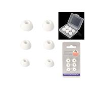 toergy Tapones de repuesto de silicona para Sony WF-C510-3 tamaños (S/M/L) Almohadillas suaves y antideslizantes con caja de almacenamiento portátil, blanco y transparente