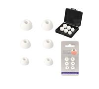 toergy Tapones de silicona de repuesto para Realme Buds Air 7 Pro - 3 tamaños (S/M/L) Almohadillas suaves y antideslizantes con caja de almacenamiento portátil, color blanco y negro