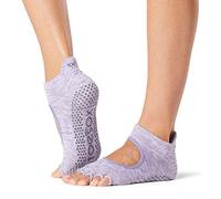 toesox Bellarina - Calcetines antideslizantes de media punta para mujer, yoga, pilates, barra, baile, 1 par, color negro