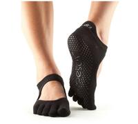 Toesox Bellarina Full Toe Non Slip Socks Small 3.5-5.5 Black Small 3.5-5.5 Black