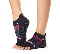 ToeSox Calcetines antideslizantes para ballet, yoga, pilates, punta baja y media puntera para mujer, S, Woodstock