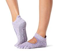 toesox - Calcetines de Dedos Bellarina para Mujer (M) (Morado Jaspeado)