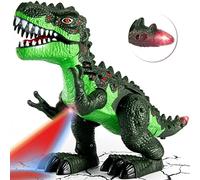 TOEY PLAY Eléctrico Dinosaurios Juguetes con Luz y Sonido, Caminar Tiranosaurio Rex, Grandes Figuras de Dinosaurios T-Rex Juguetes, Juegos Educativo Regalos para Niños Niñas 3 4 5 Años