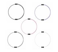 TOFBS 5 Piezas Collar Ajustable Elástico Minimalista Gargantilla Fina Cordón Cuerda Choker Multicolor Accesorios Mujer