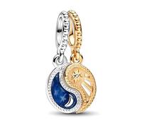 TOFBS Charms Mujer Sol Luna Estrella Plata de Ley 925 Circonita Cúbica Perla Joyas Joyeria Compatible Pulseras Collares Brazaletes Cumpleaños Regalo Fiesta Madre Niñas (#1)