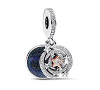 TOFBS Charms Mujer Sol Luna Estrella Plata de Ley 925 Circonita Cúbica Perla Joyas Joyeria Compatible Pulseras Collares Brazaletes Cumpleaños Regalo Fiesta Madre Niñas (#3)