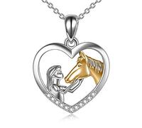 TOFBS Collar de Caballo con Colgante para Niñas Regalo de Joyería para para Mujer Amiga Niñas Novia Esposa Mamá Hija Amante de Caballos (#1 * Caballo Oro)