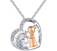 TOFBS Collar de Plata Mujer con Diseño de Corazón y Figura de Pareja Joyería Singularu para Regalos Originales y Especiales Elegante y Romántico para Todas las Ocasiones