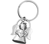 TOFBS Llavero Ángel Guardián Colgante Metálico Corazón Alas Plateado Amuleto Protector Bolso Coche