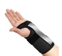 TOFBS Muñequera ortopédica ajustable con soporte metálico férula para muñeca alivio del dolor soporte para túnel carpiano estabilizador de muñeca para hombres y mujeres(Left x Black)