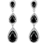 TOFBS Pendientes Largos Gota Cristal Circonio Cúbico Brillantes Elegantes Joyería Mujer Fiesta Boda Noche Lujo