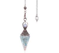 TOFBS Péndulo Cónico Multicolor Chakra Cuarzo Natural Radiestesia Adivinación Cristal Terapéutico Meditación Equilibrio Energético