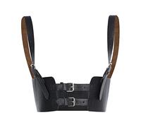 TOFBS Punk Cinturón de Arnés de Cintura Corsé de Cuero Cinturón Chaleco Sexy Gótico Cinturón Joyería Corporal Ajustable para Mujer Niñas Fiesta de Cosplay Rave Disfraz de Halloween (Negro2)