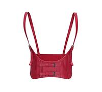 TOFBS Punk Cinturón de Arnés de Cintura Corsé de Cuero Cinturón Chaleco Sexy Gótico Cinturón Joyería Corporal Ajustable para Mujer Niñas Fiesta de Cosplay Rave Disfraz de Halloween (Rojo)