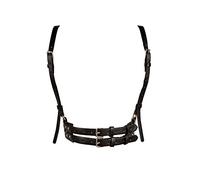 TOFBS Punk Cinturón de Arnés de Cintura Cuerpo de Cuero Cadena de Pecho Chaleco Gótico Negro Cinturón Joyería Corporal Ajustable para Mujer Niñas Fiesta de Cosplay Rave Disfraz de Halloween (#6)