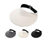 TOFBS Sombrero Mujer Verano UPF 50+ Sombrero de Sol de ala Ancha Ajustable Sombrero con Visera Plegable para Tenis Ciclismo Correr(Beige)