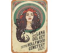 Tofee Lana Del Rey Ultraviolence Lana Del Rey Póster de Hierro Vintage Pintura Estaño Cartel para Decoración de Pared Artesanía