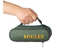 Tofern Lot de 2 Sacoche Trousse Jeu de Boules Nylon Oxford Robuste Pratique Sac à Main Pétanque Sans Boules Adaptation 3/6 / 8 Boules, Vert pour 3 Boules