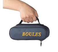 Tofern Lote de 2 Sacoche Trousse Jeu de Boules Nylon Oxford Robuste Pratique Sac à Main Pétanque sans Boules Adaptation 3/6 / 8 Boules, Negro para 3 Boules
