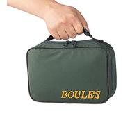 Tofern Lote de 2 Sacoche Trousse Jeu de Boules Nylon Oxford Robuste Pratique Sac à Main Pétanque sans Boules Adaptación 3/6 / 8 bolas, negro para 3 bolas